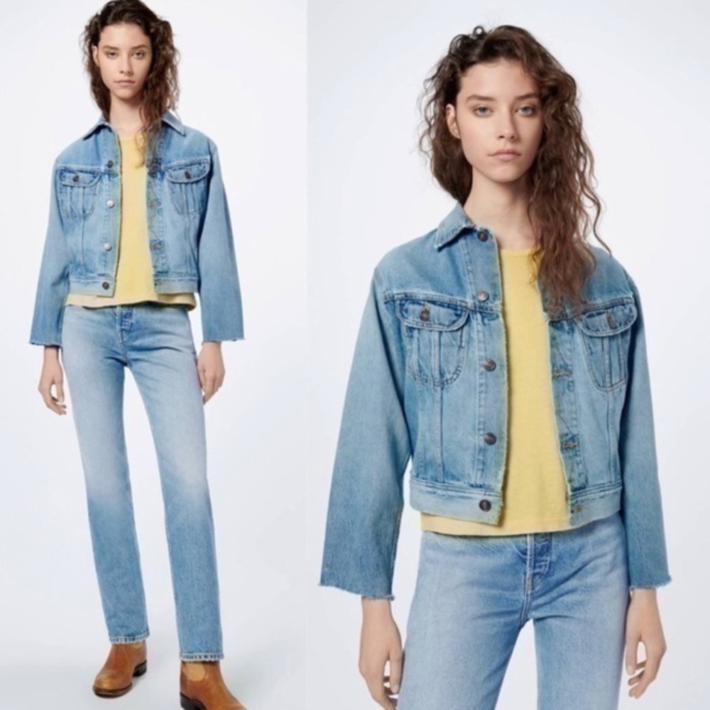 Re/Done 70s Rodeo Retro Denim Jacket Light Worn 9 NWT Vintage Vibe